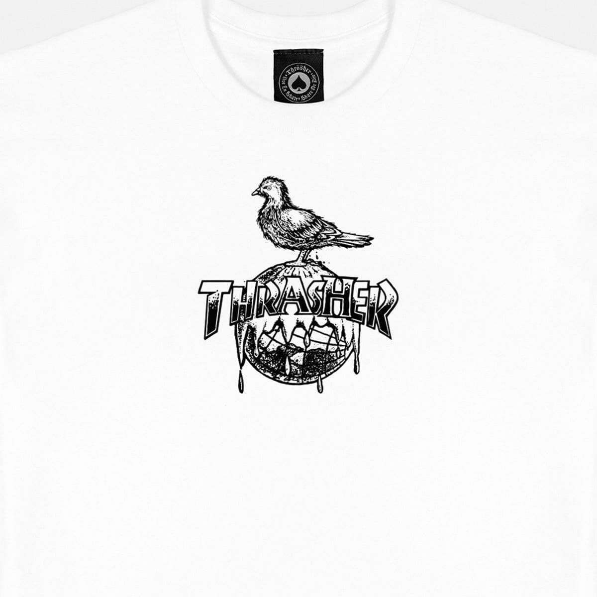 Thrasher - Anti Hero Cover The Earth Tee White.