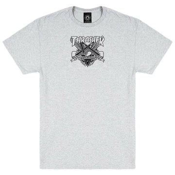 Thrasher - Anti Hero Eaglegram Tee Ash Grey.