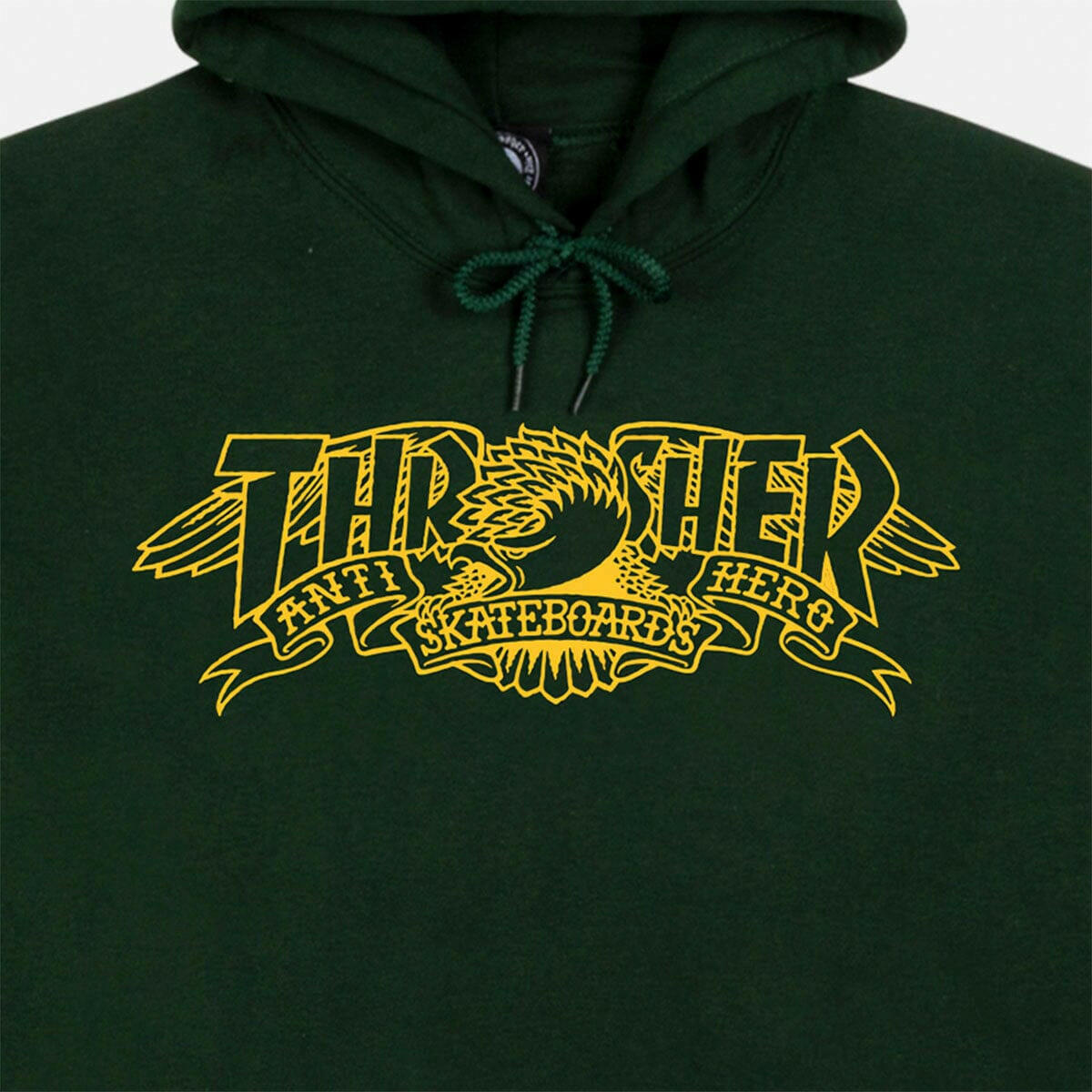 Thrasher - Anti Hero Mag Banner Hoodie Forest Green.