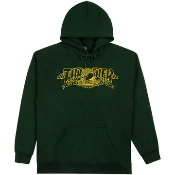 Thrasher - Anti Hero Mag Banner Hoodie Forest Green.