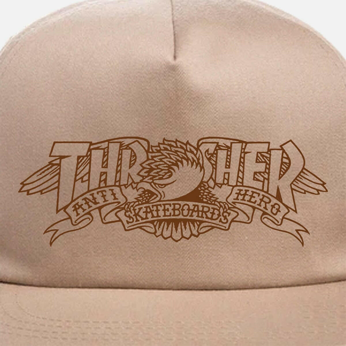 Thrasher - Anti Hero Mag Banner Snapback Khaki.