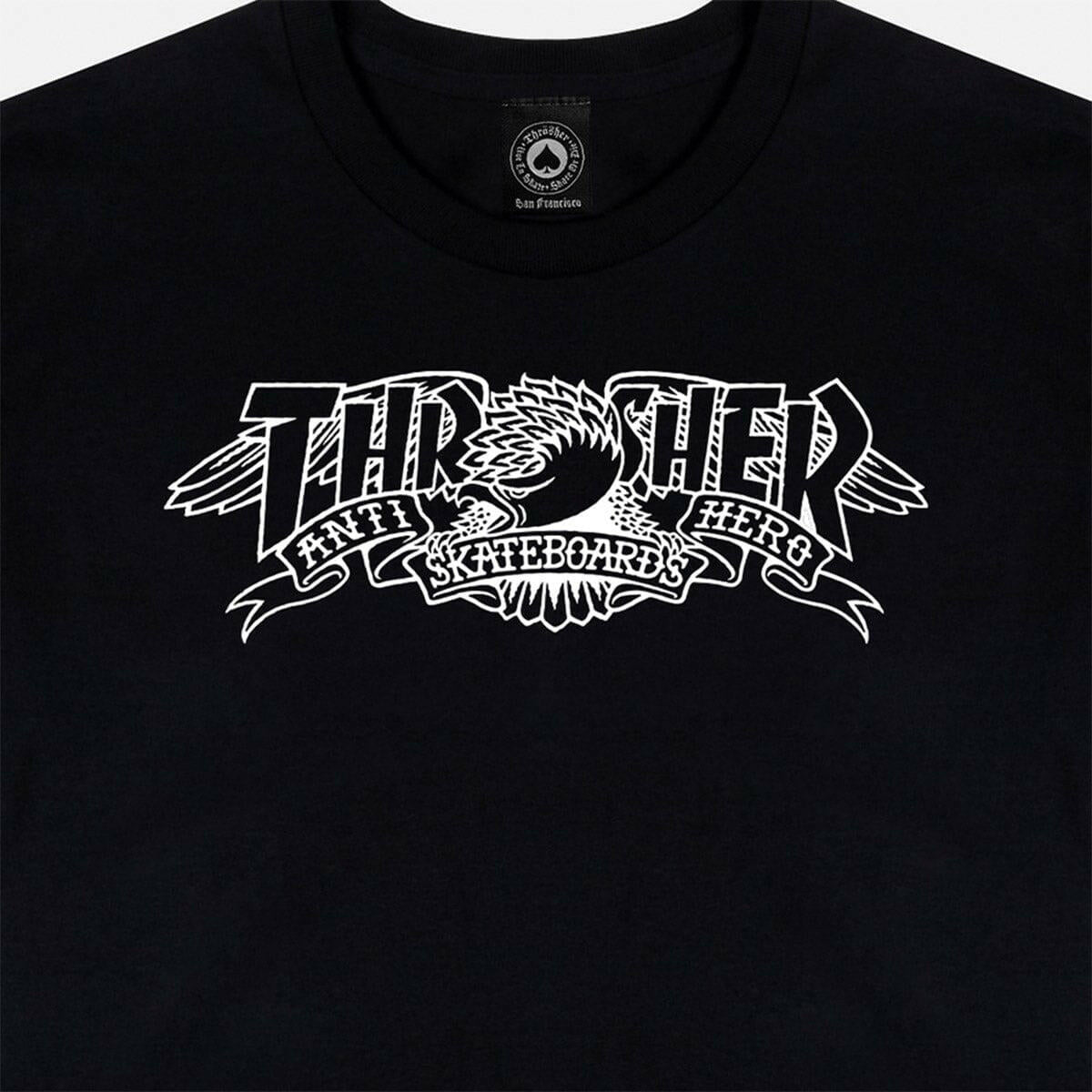 Thrasher - Anti Hero Mag Banner Tee Black.