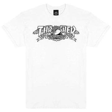 Thrasher - Anti Hero Mag Banner Tee White.