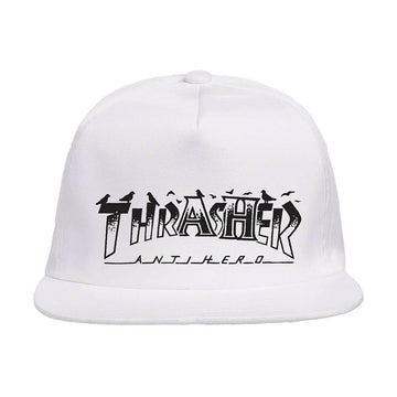 Thrasher - Anti Hero Pigeon Mag Snapback White.