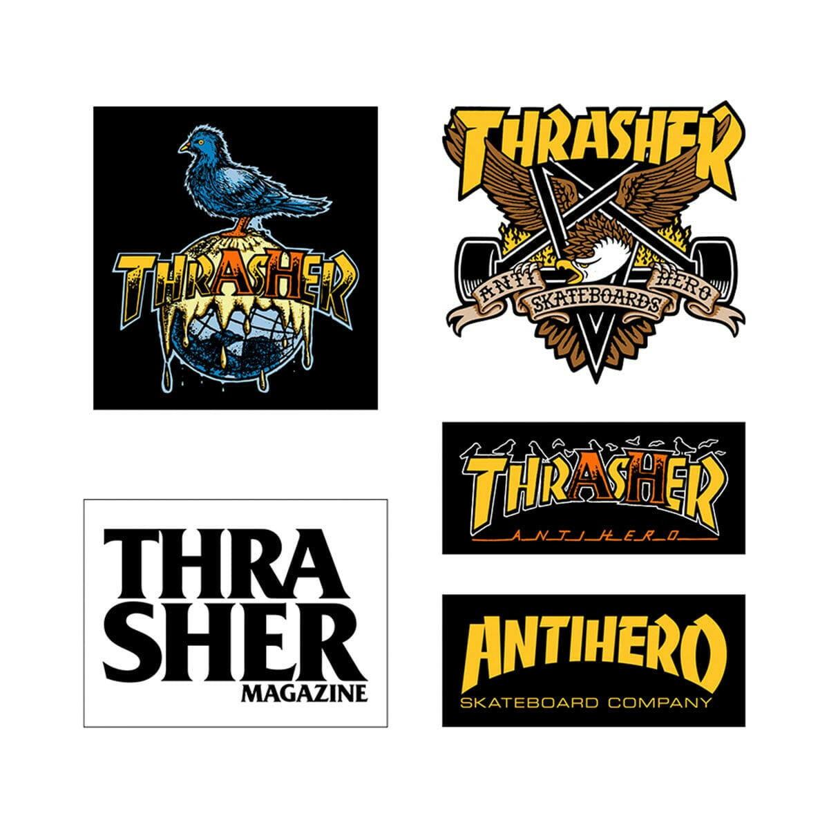 Thrasher - Anti Hero Sticker Pack.