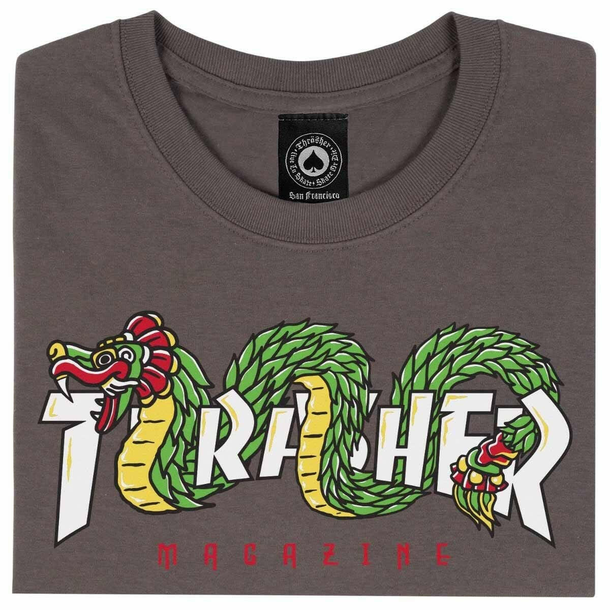 Thrasher - Aztec Tee Charcoal.