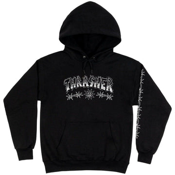 Thrasher - Barbed Wire Hoodie Black.