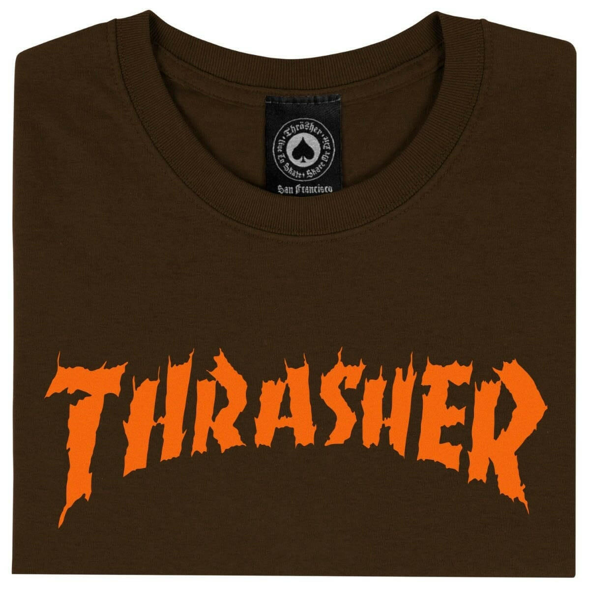 Thrasher - Burn It Down Tee Dark Chocolate.