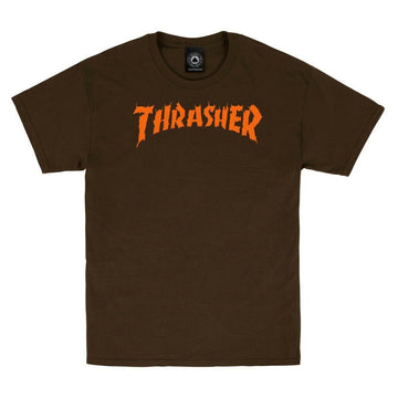 Thrasher - Burn It Down Tee Dark Chocolate.