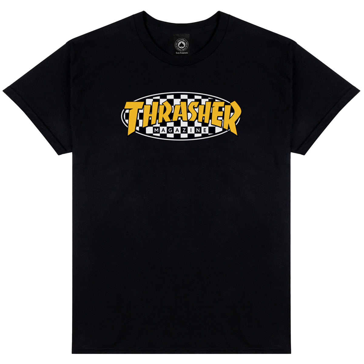 Thrasher Checkered Oval Tee Black