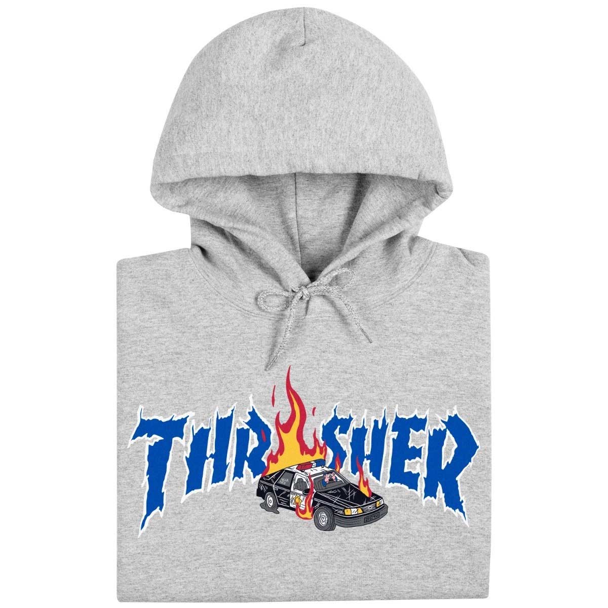 Thrasher Cop Car Pullover Hoodie - Grey – Route One
