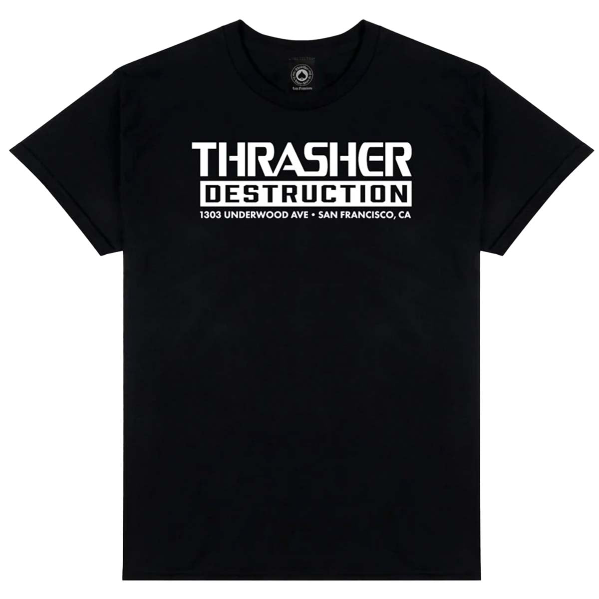 Thrasher Destruction Tee Black Front