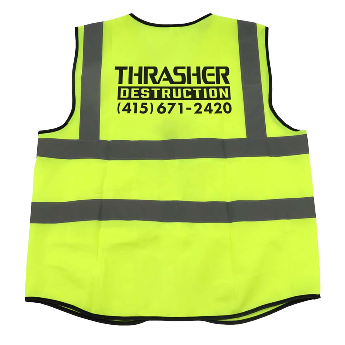 Thrasher Destruction Vest Safety Green Back