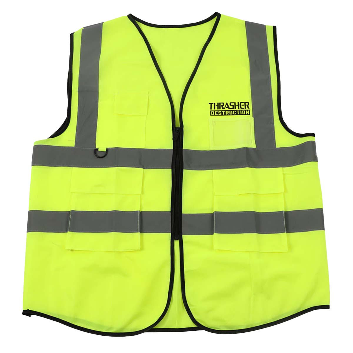 Thrasher Destruction Vest Safety Green Front