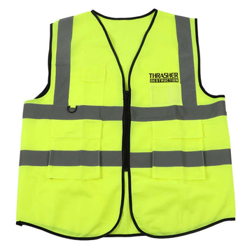 Thrasher Destruction Vest Safety Green Front