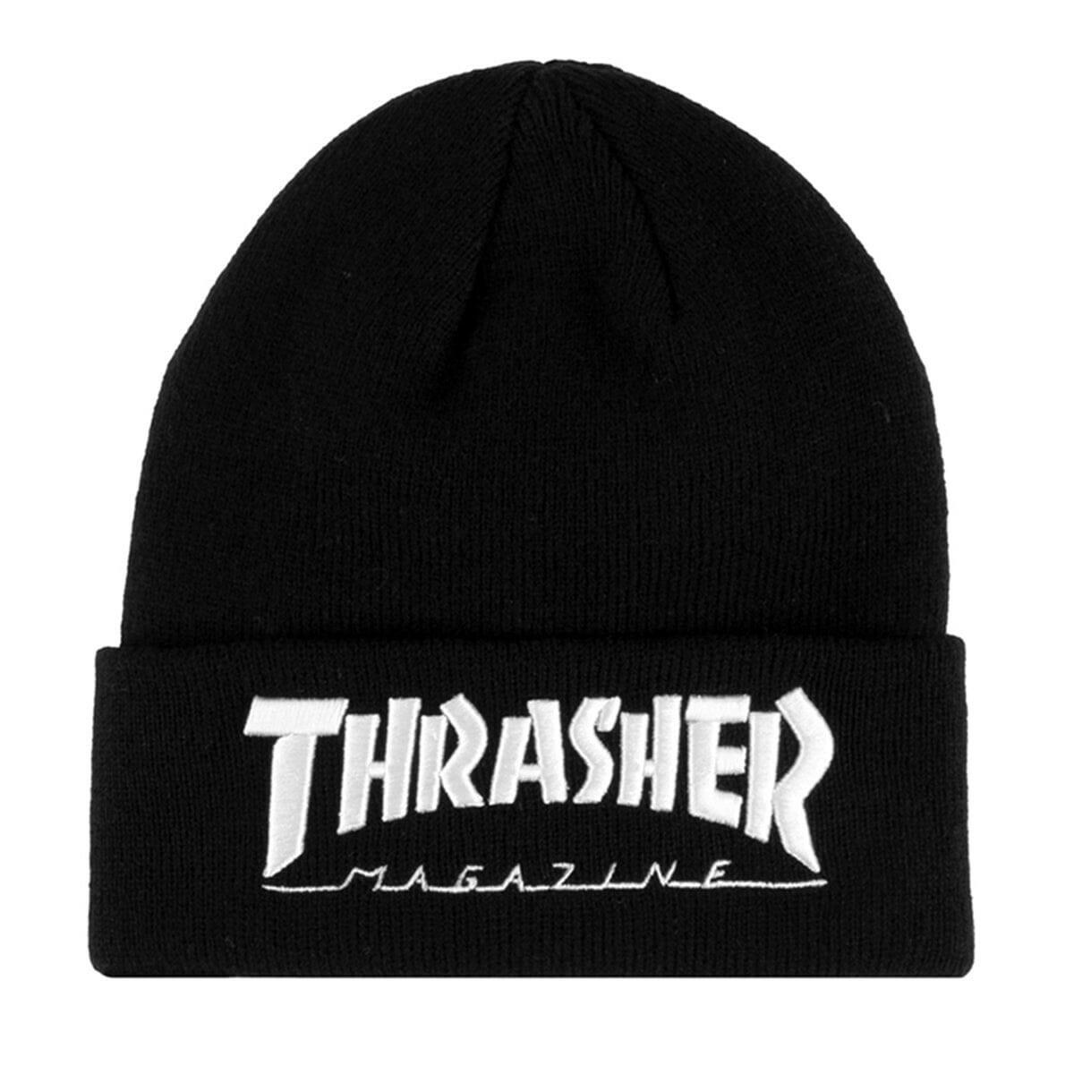 Thrasher - Embroidered Logo Beanie Black.