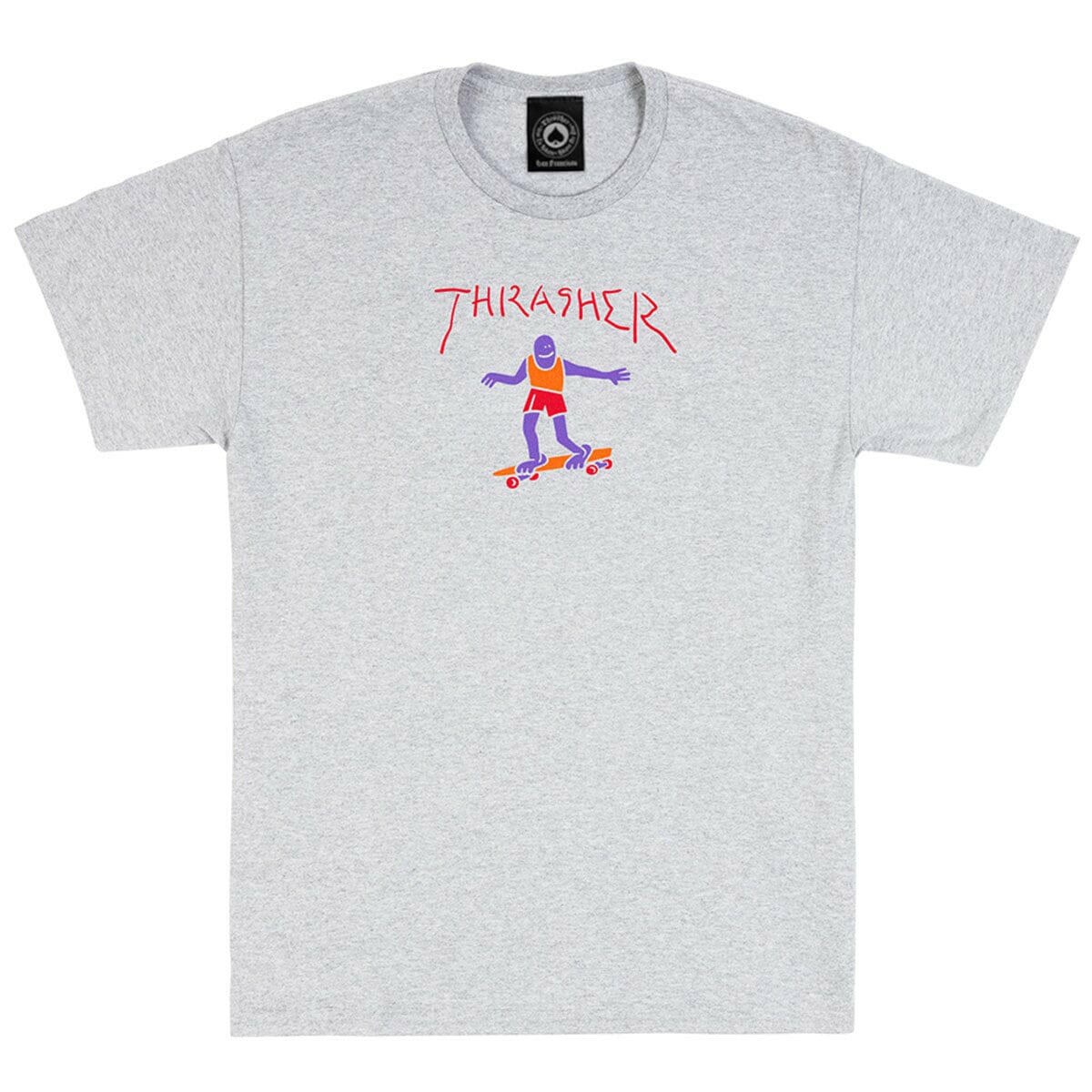 Thrasher - Gonz Fill Logo Tee Ash Grey.