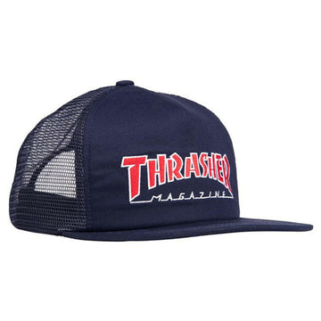 Thrasher - Outlined Embroidered Trucker Navy.