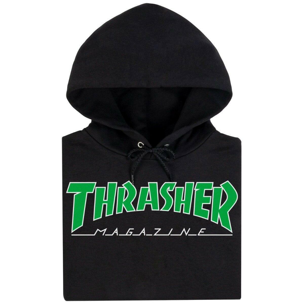 Thrasher - Outlined Hoodie Black/Green.