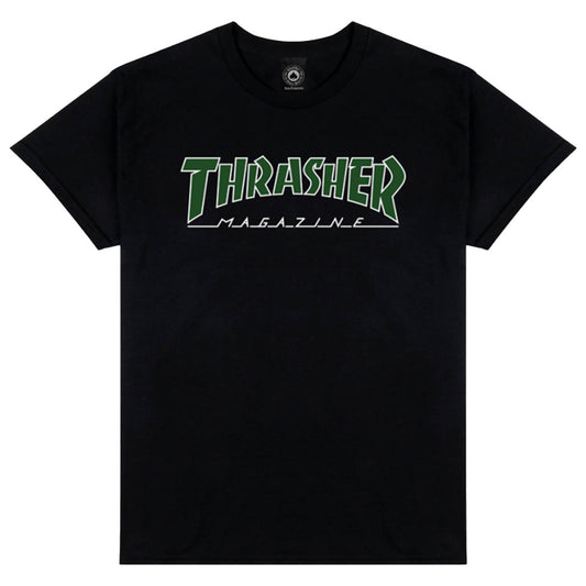 Thrasher - Outlined Tee Black/Green