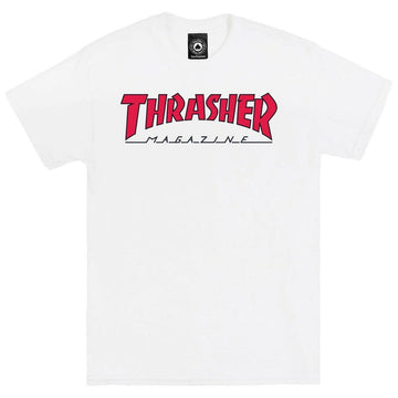 Thrasher - Outlined Tee White/Red.