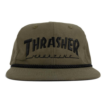 Thrasher - Thrasher Rope Snapback Olive/Black.