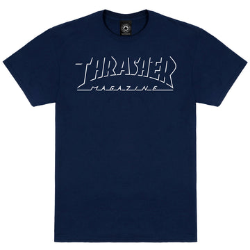 Thrasher Shadow Mag Tee Navy
