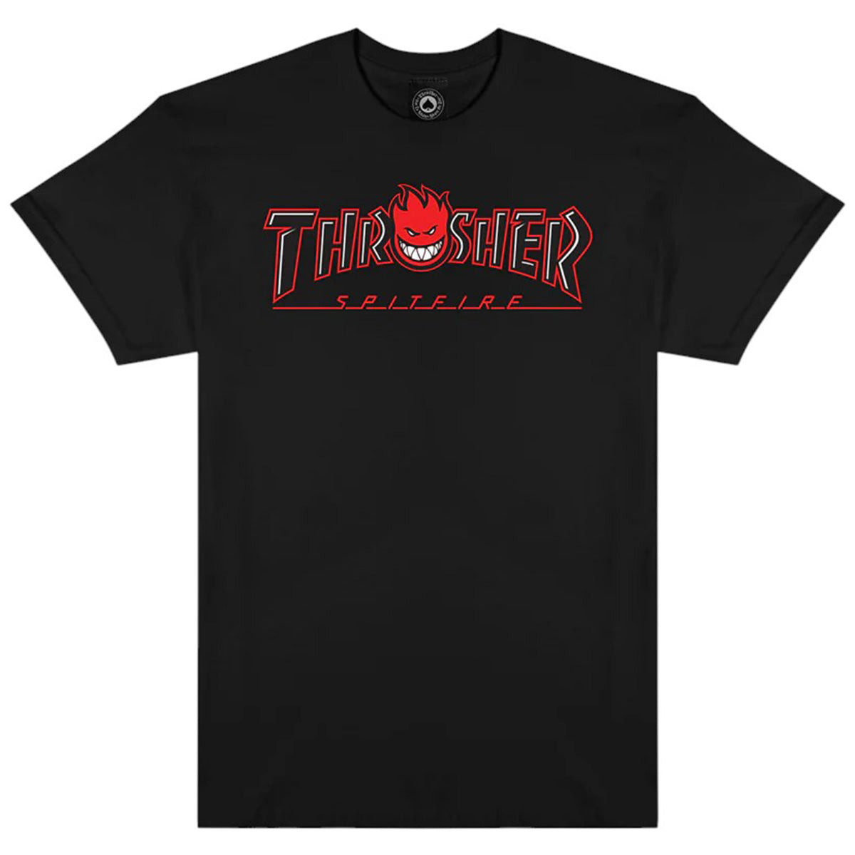Thrasher Spitfire Big Head Outline Tee Black