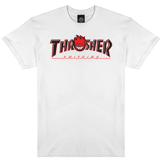 Thrasher Spitfire Big Head Outline Tee White