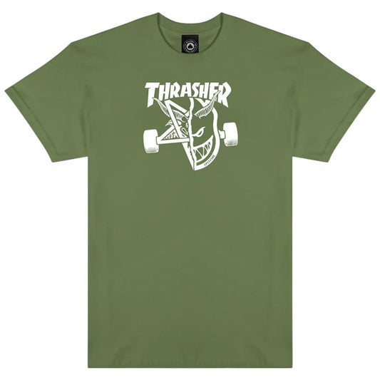 Thrasher Spitfire Trash & Burn Tee Military Green