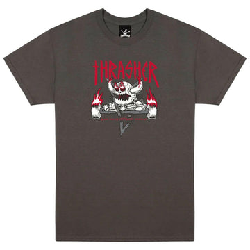 Thrasher - Toy Machine Monster-Gram Tee Charcoal.