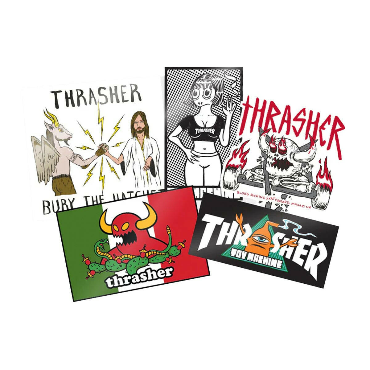 Thrasher - Toy Machine Sticker Pack.