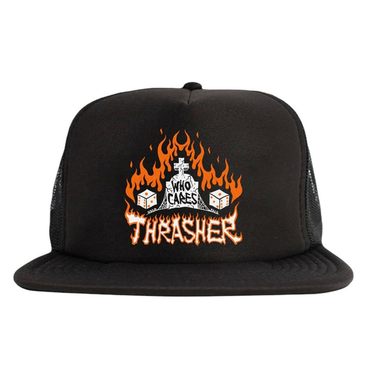 Thrasher - Who Cares By Neckface Trucker Black.