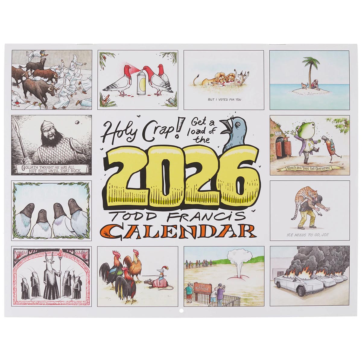 Anti Hero Todd Francis Calendar 2026 Back
