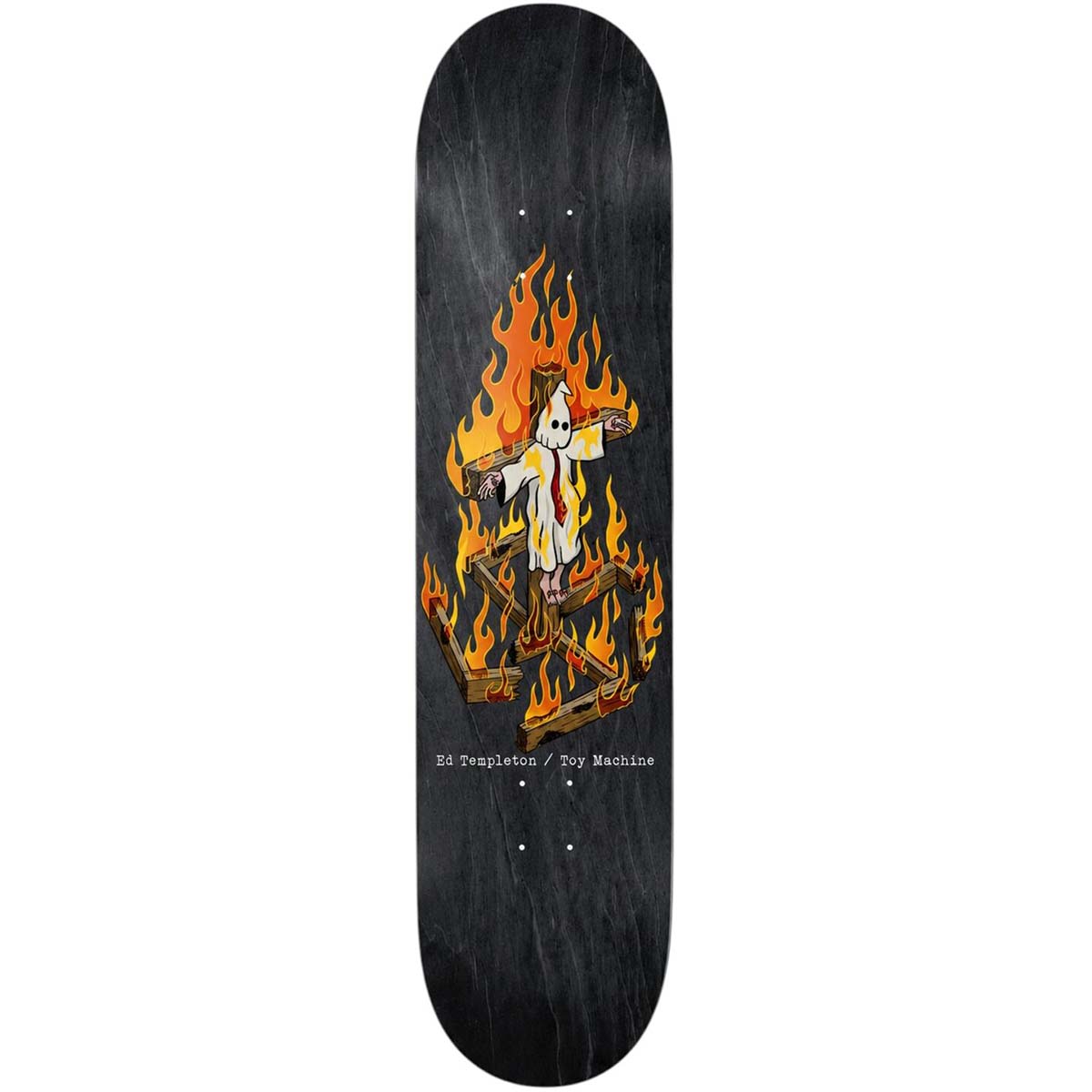 Toy Machine Charred Cross 8.5 Skateboard Deck