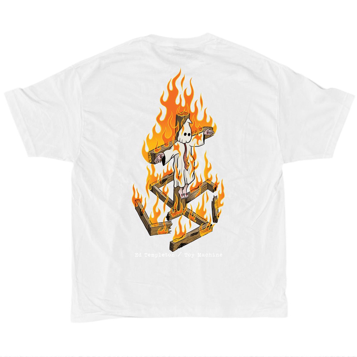 Toy Machine - Charred Cross Tee White.