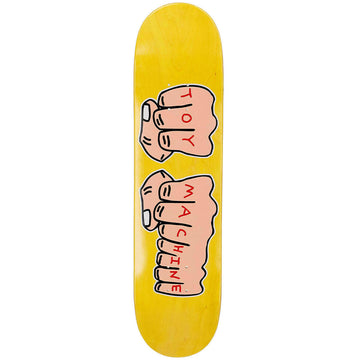 Toy Machine - Fists Yellow 8.5 Skateboard Deck.
