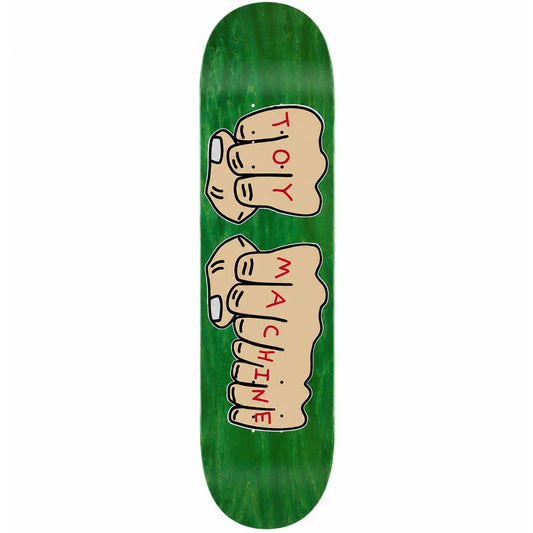 Toy Machine Fists Green Skateboard Deck