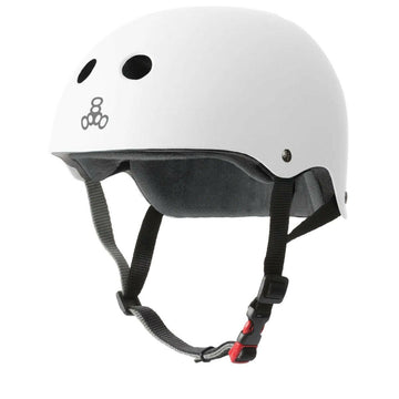Triple 8 Certified Sweatsaver Helmet White Rubber.