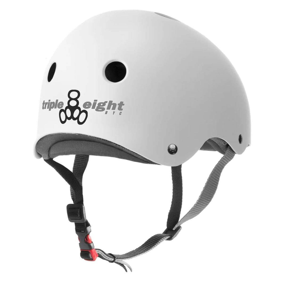 Triple 8 Certified Sweatsaver Helmet White Rubber.