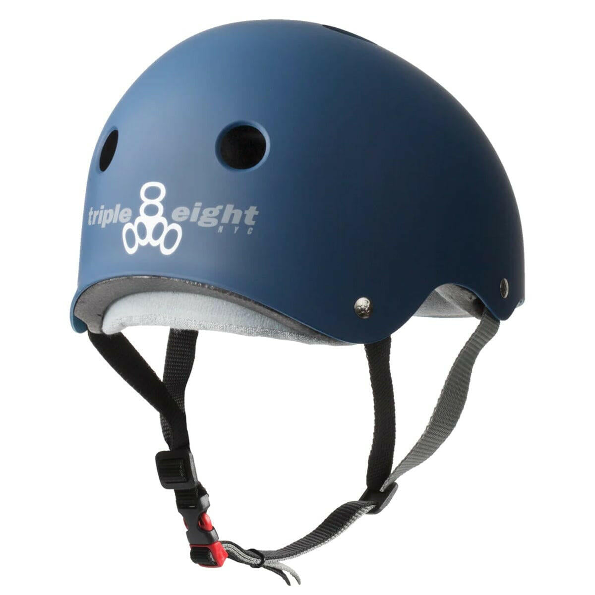 Triple 8 Certified Sweatsaver Helmet Navy Rubber.