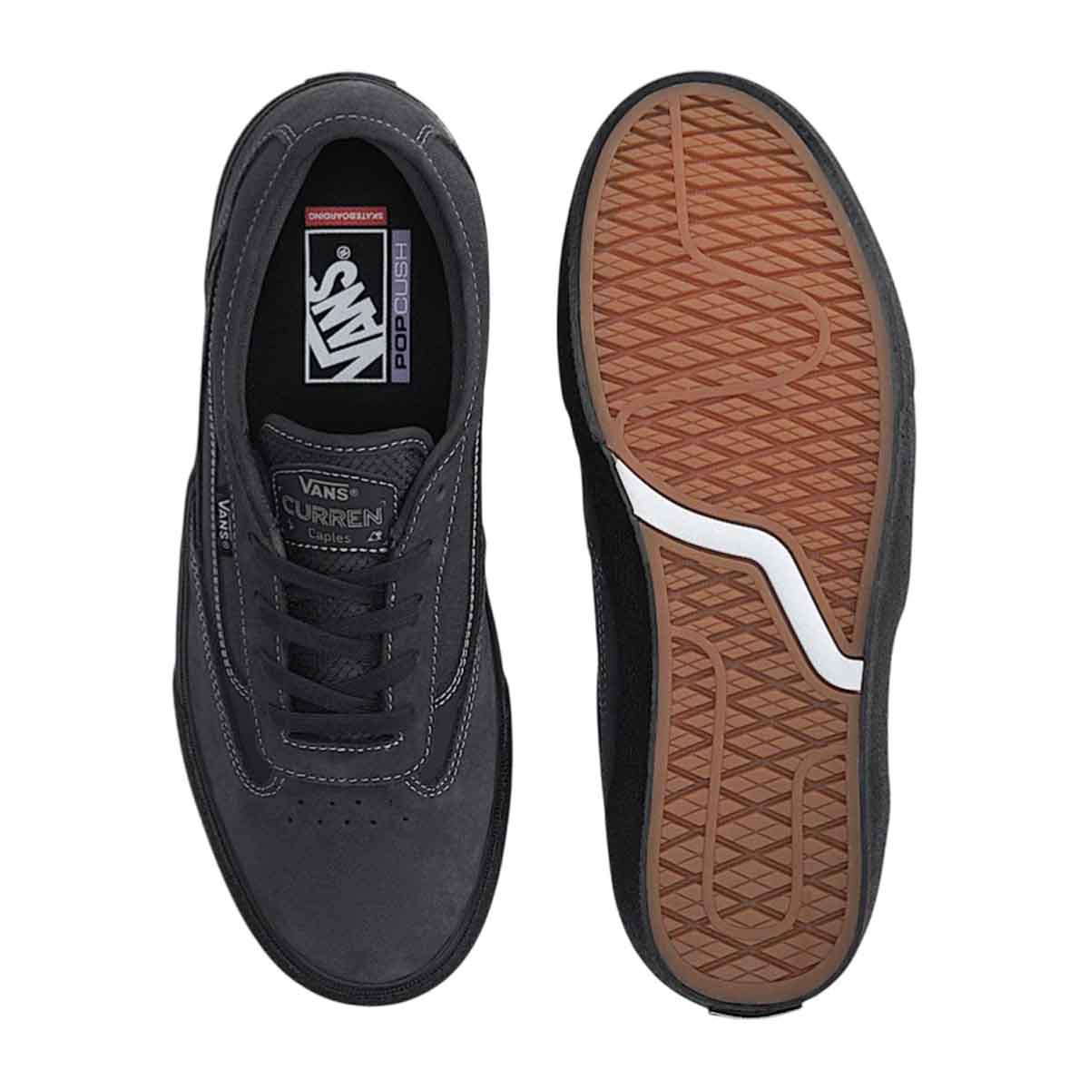 Vans Skate Curren Caples Shoes Charcoal/Black Top