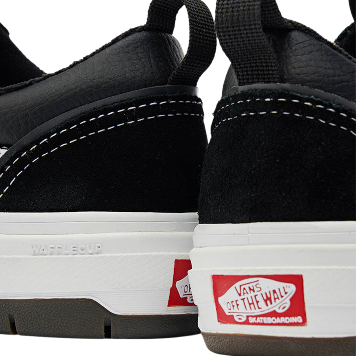 Vans Skate Old Skool Wafflecup Shoes Black/White Heel