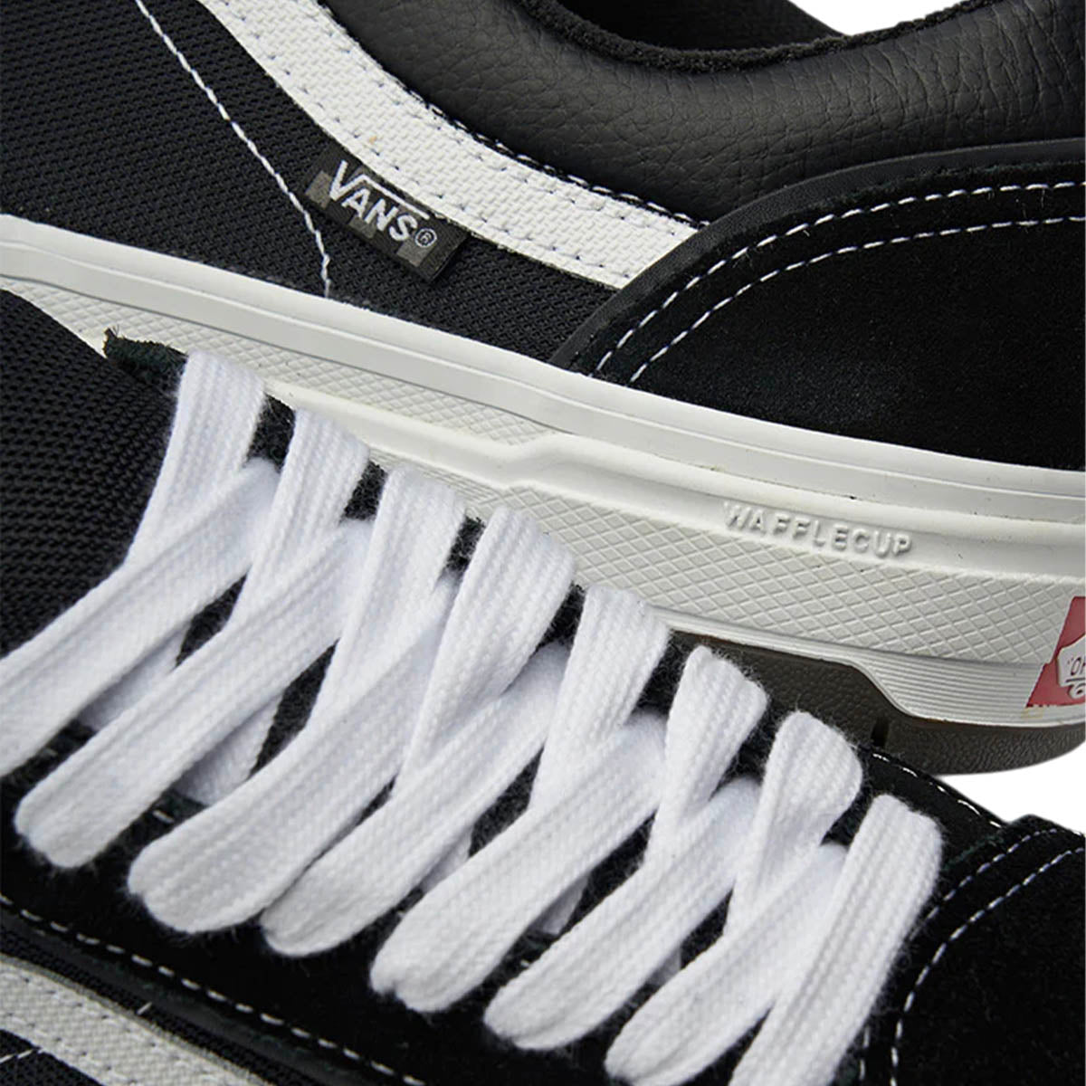 Vans Skate Old Skool Wafflecup Shoes Black/White Laces