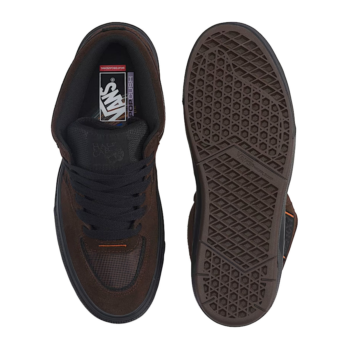 Vans Rizzo Skate Half Cab Wafflecup Shoes Brown/Black Top Bottom