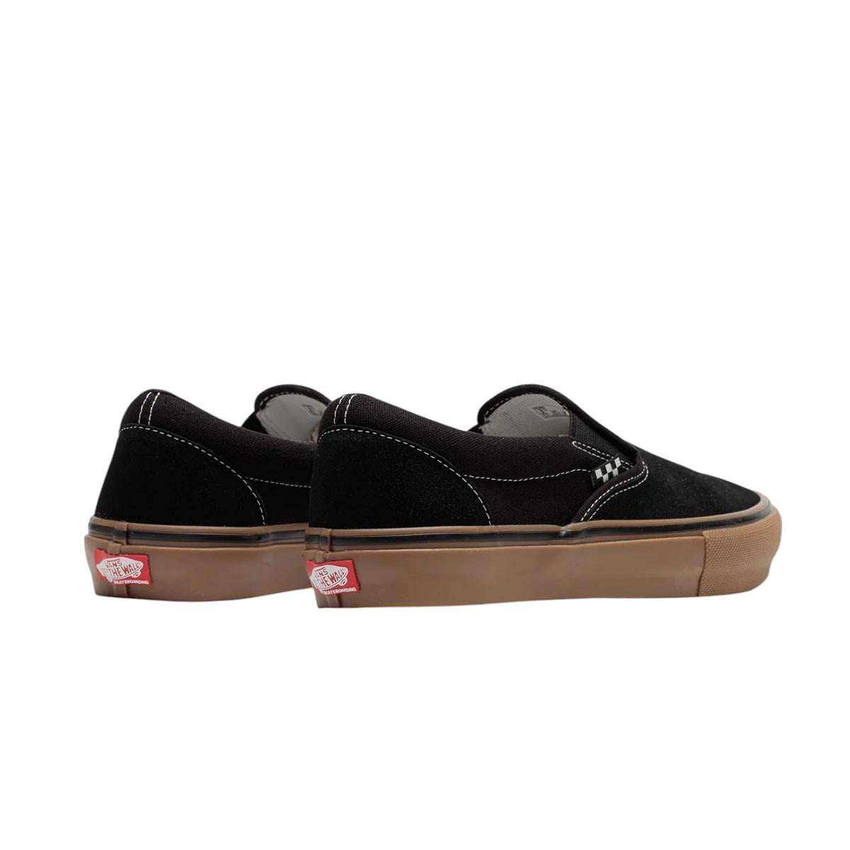 Vans - Skate Slip On Shoes Black/Gum/White Back