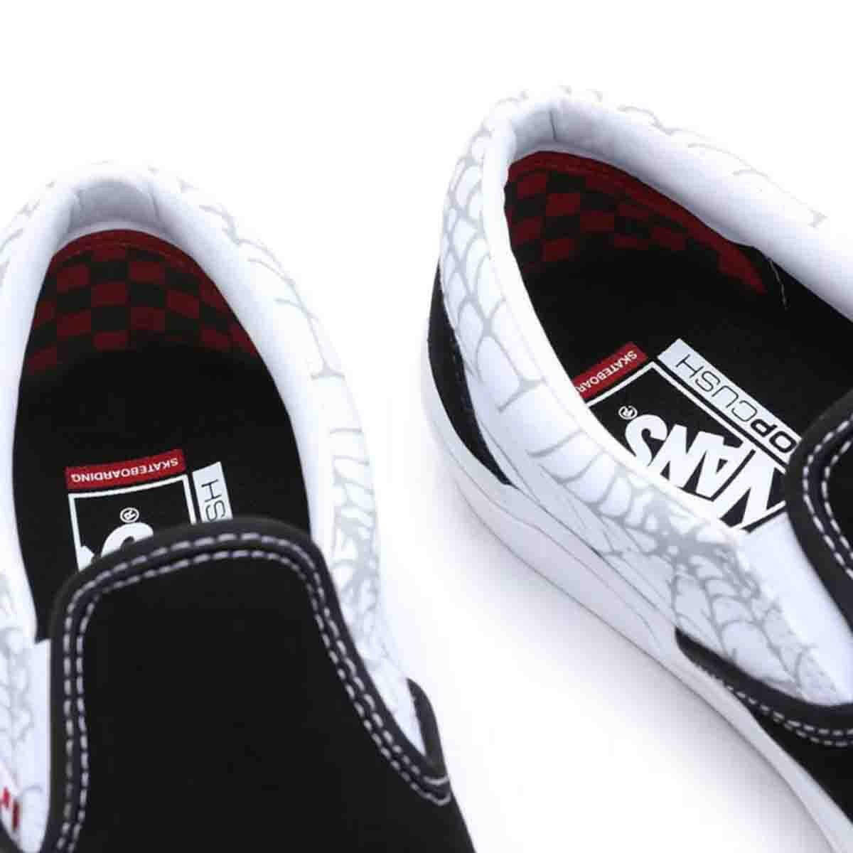Vans - Black Widow Spider Skate Slip On Shoes Black/Red/White.