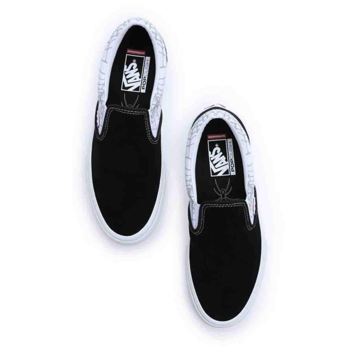 Vans - Black Widow Spider Skate Slip On Shoes Black/Red/White.