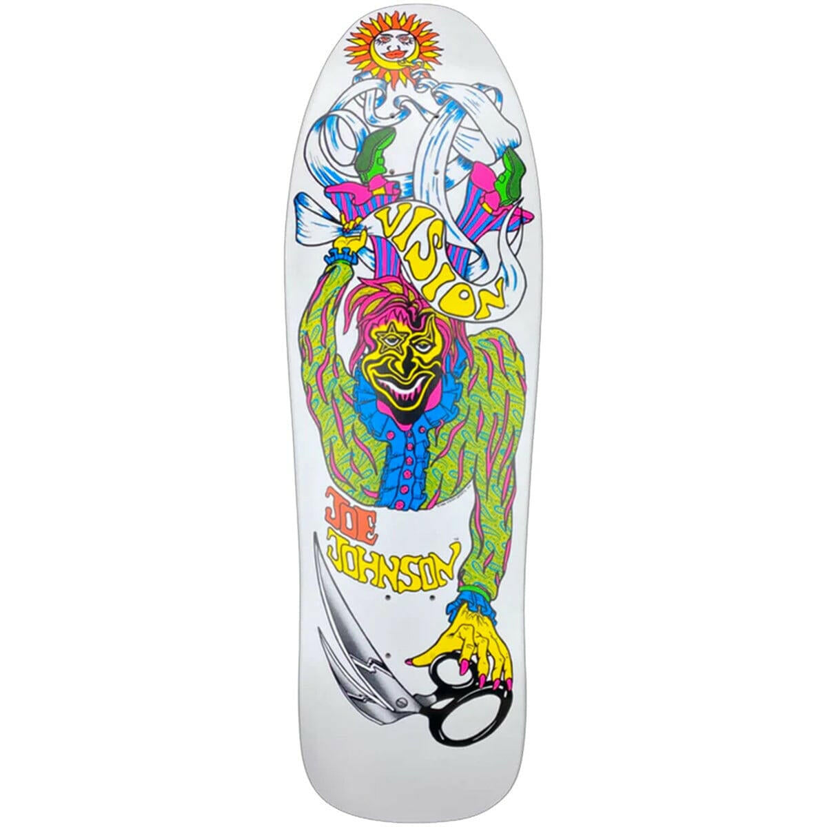 Vision - Joe Johnson Scissors White 9.5 Reissue Skateboard Deck.