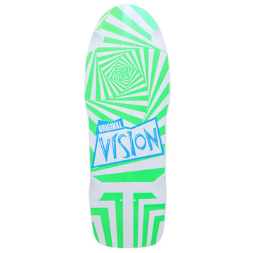 Vision - Original White/Green 10.0 Reissue Skateboard Deck.